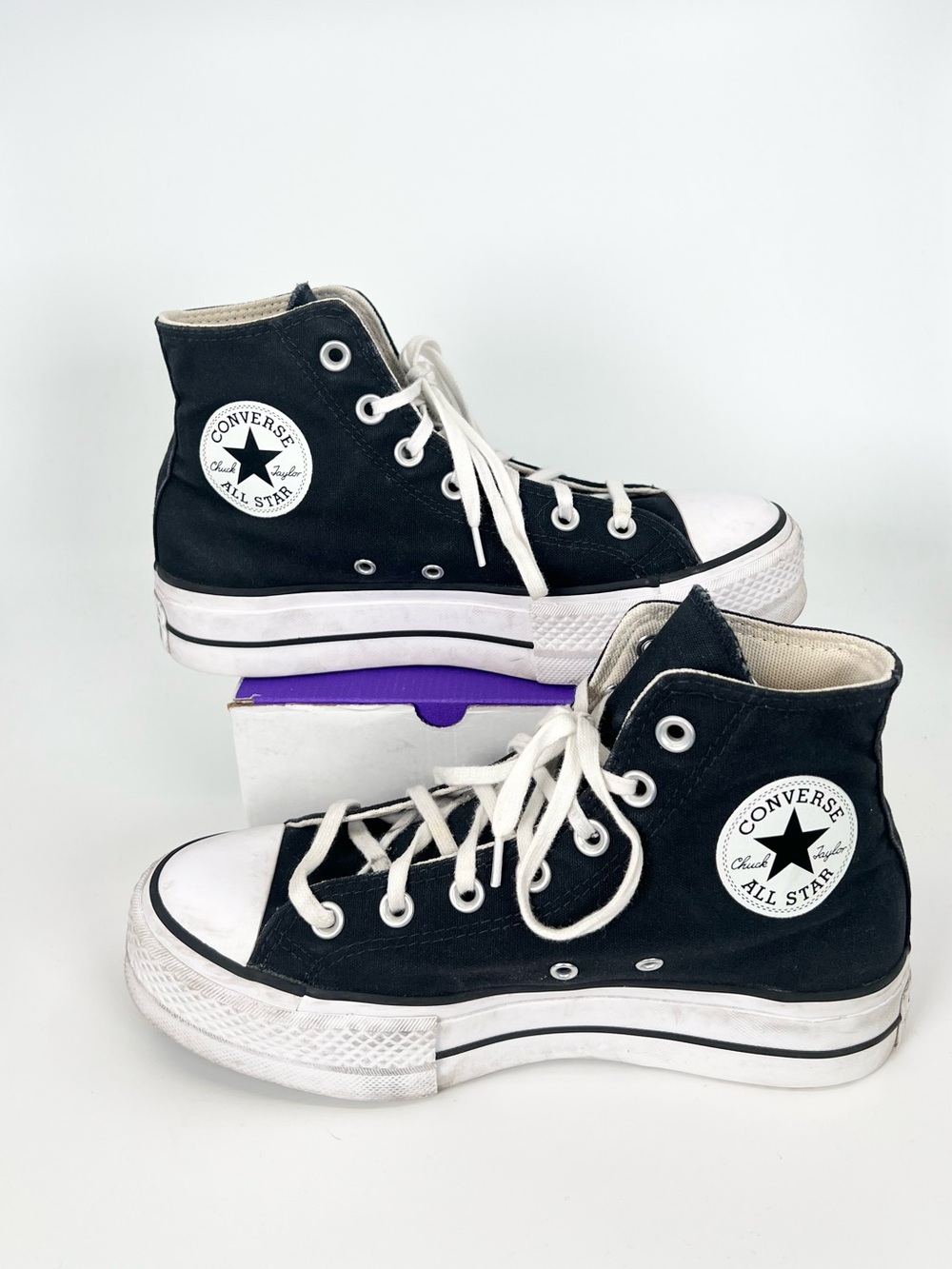 Converse Chuck Taylor All Star Lift Hi Shoes Black Platform - WOMENS SIZE 7.5